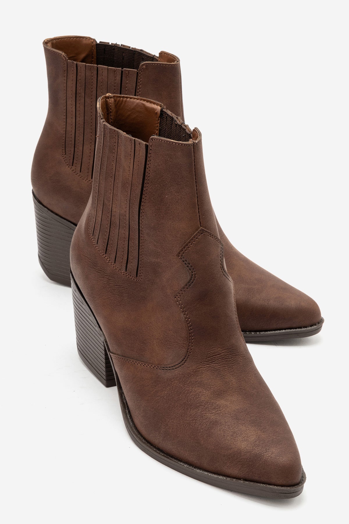 LUKKA SHOES Nova Kadın Kahve Nubuk Western Dallas Tak Çıkar Bot