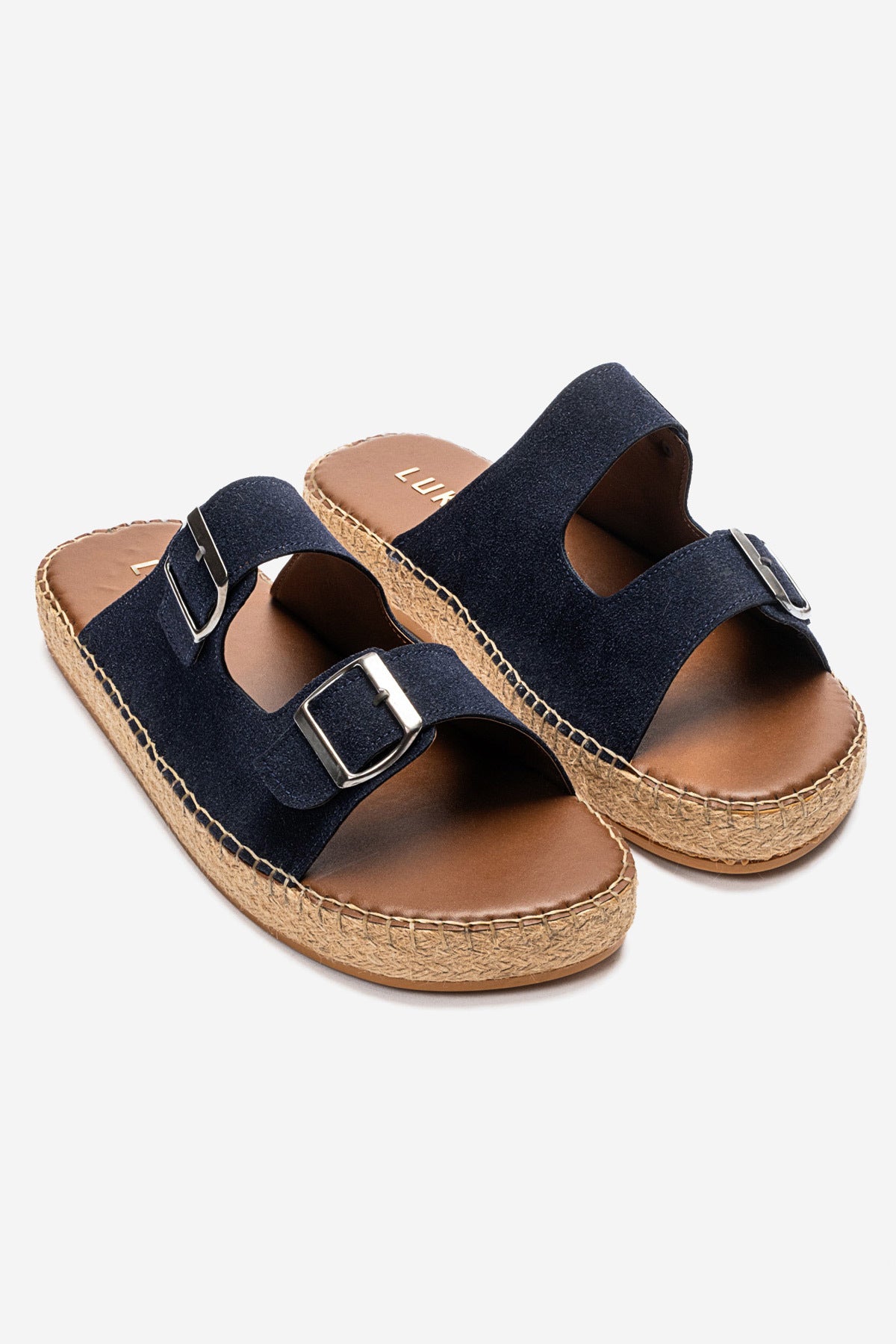 LUKKA SHOES Matti Bej Süet Tokalı Hafif Mantar Taban Erkek Terlik