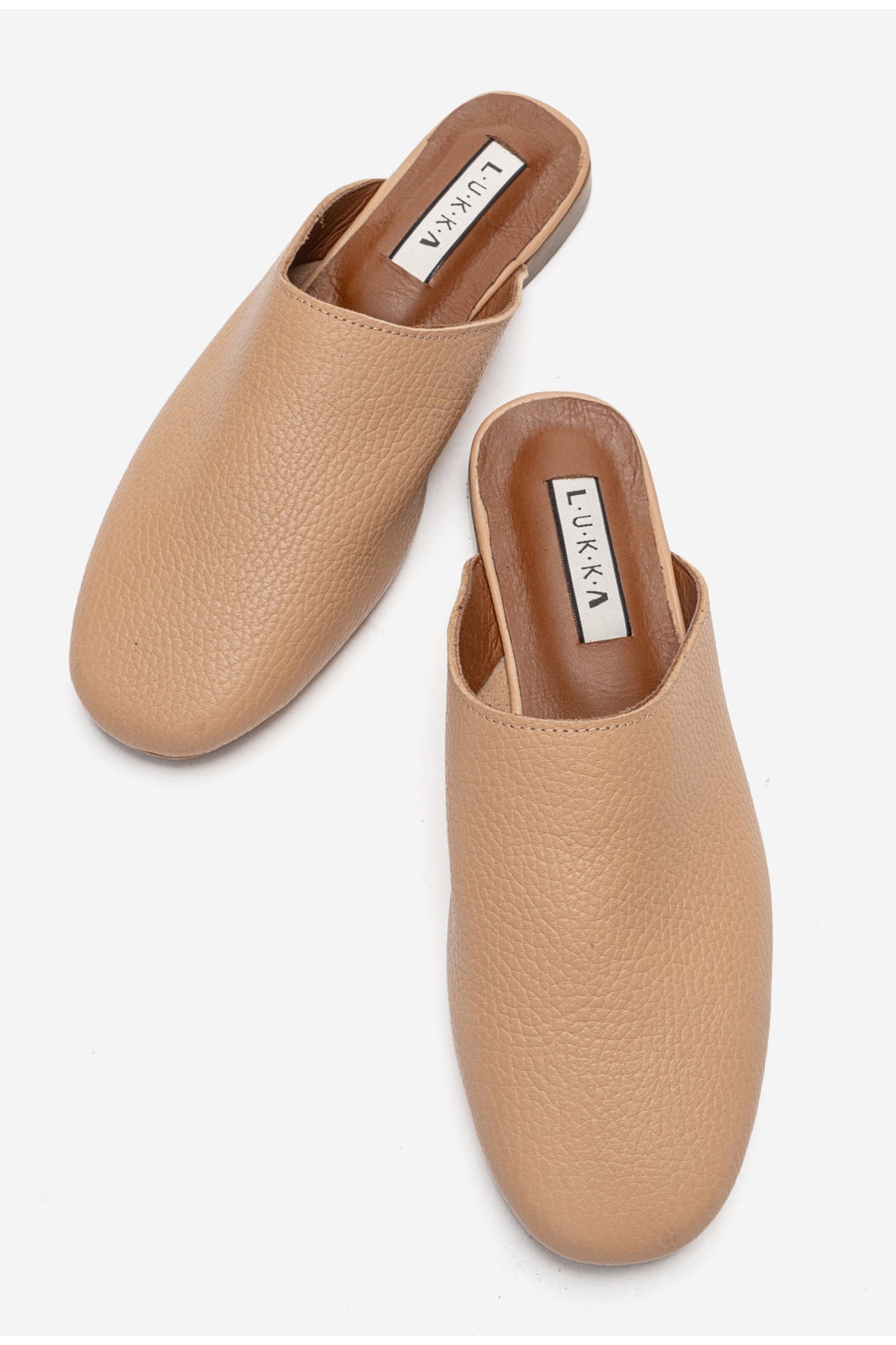 LUKKA SHOES Hakiki Deri Joyce Kadın Nude Sabo Terlik