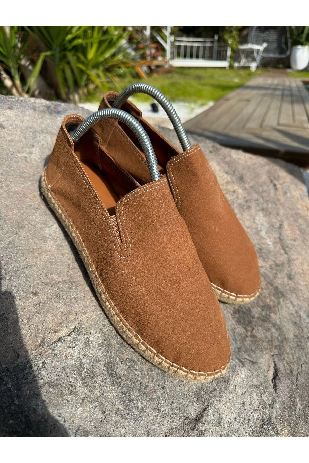 Daisy Erkek Suni Deri Taba Lastikli Espadril