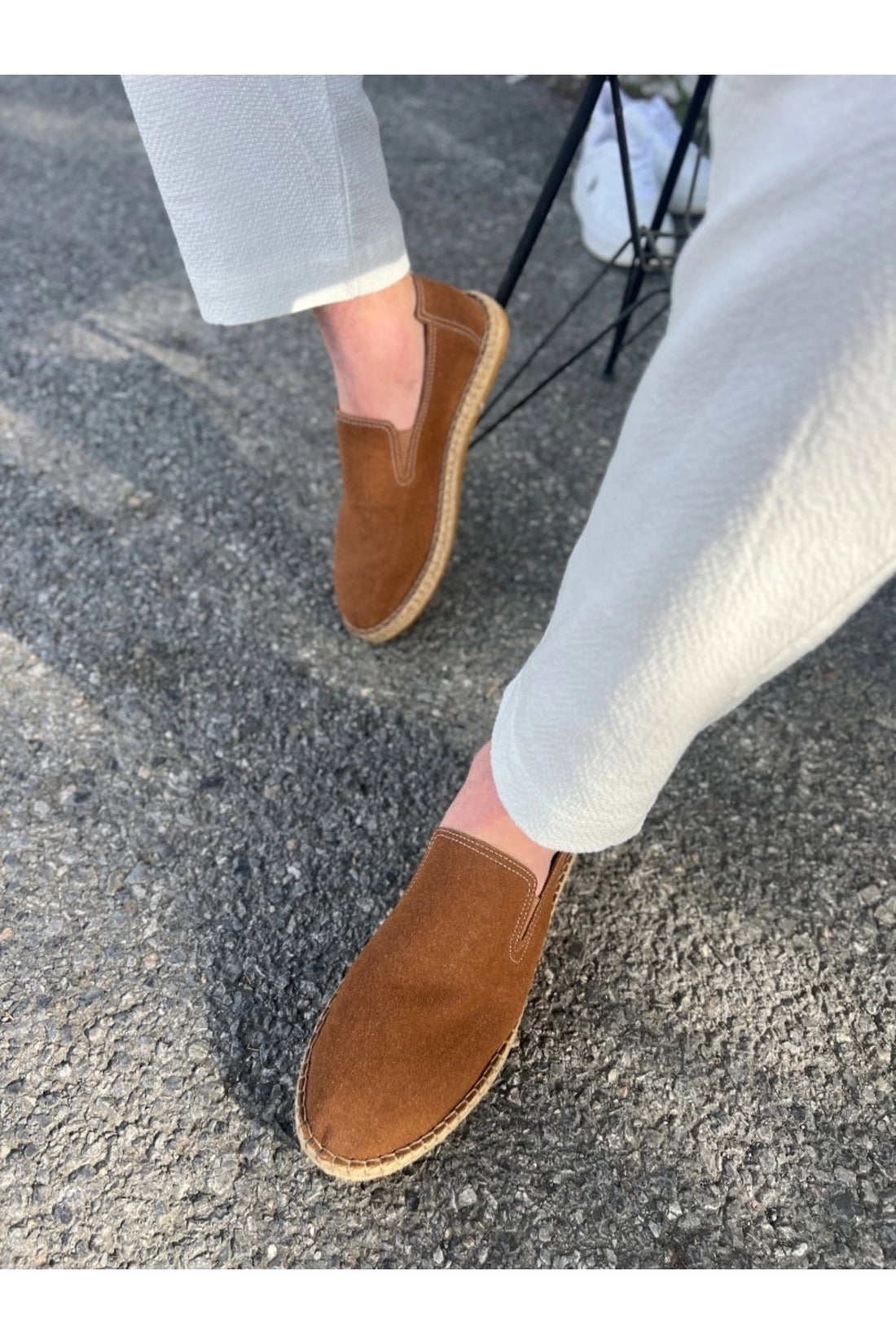 Daisy Erkek Suni Deri Taba Lastikli Espadril