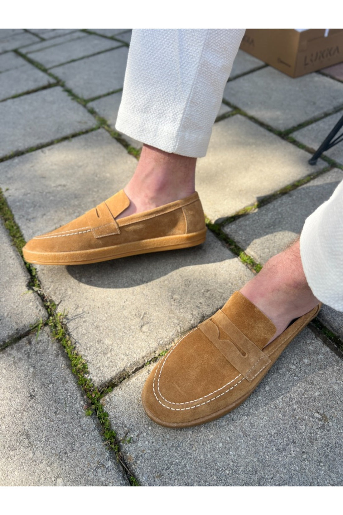 Ember Hakiki Deri Camel Loafer ayakkabı