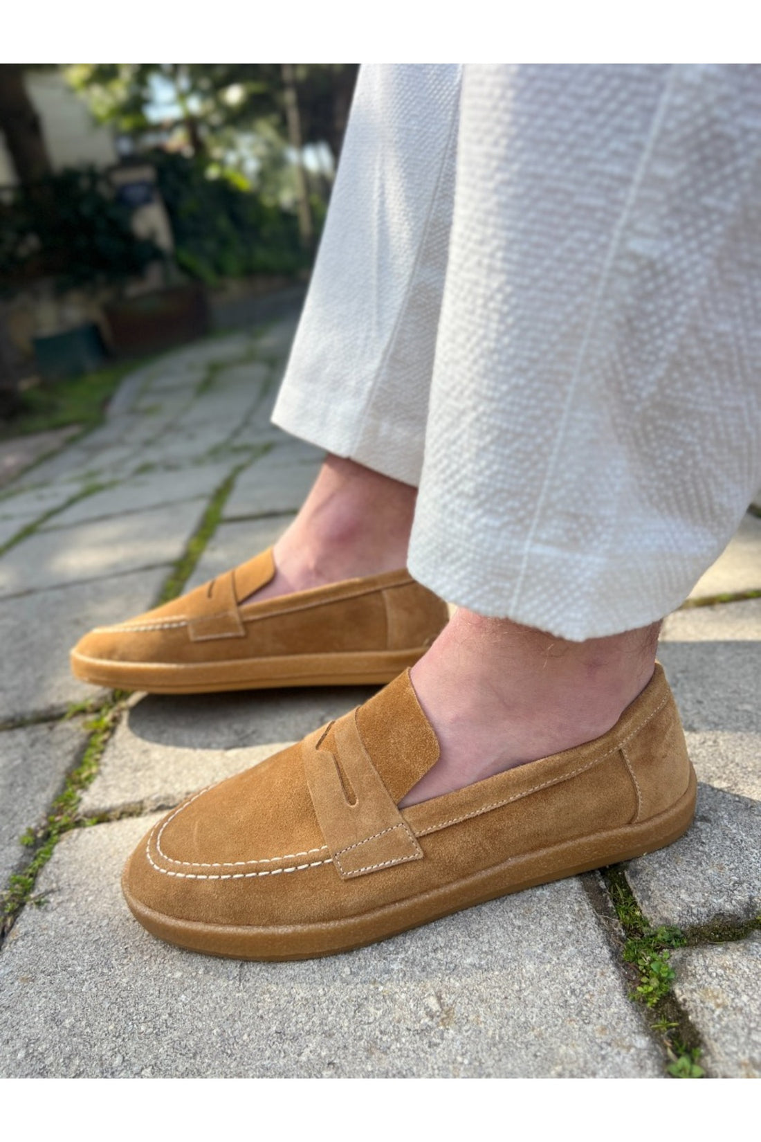 Ember Hakiki Deri Camel Loafer ayakkabı