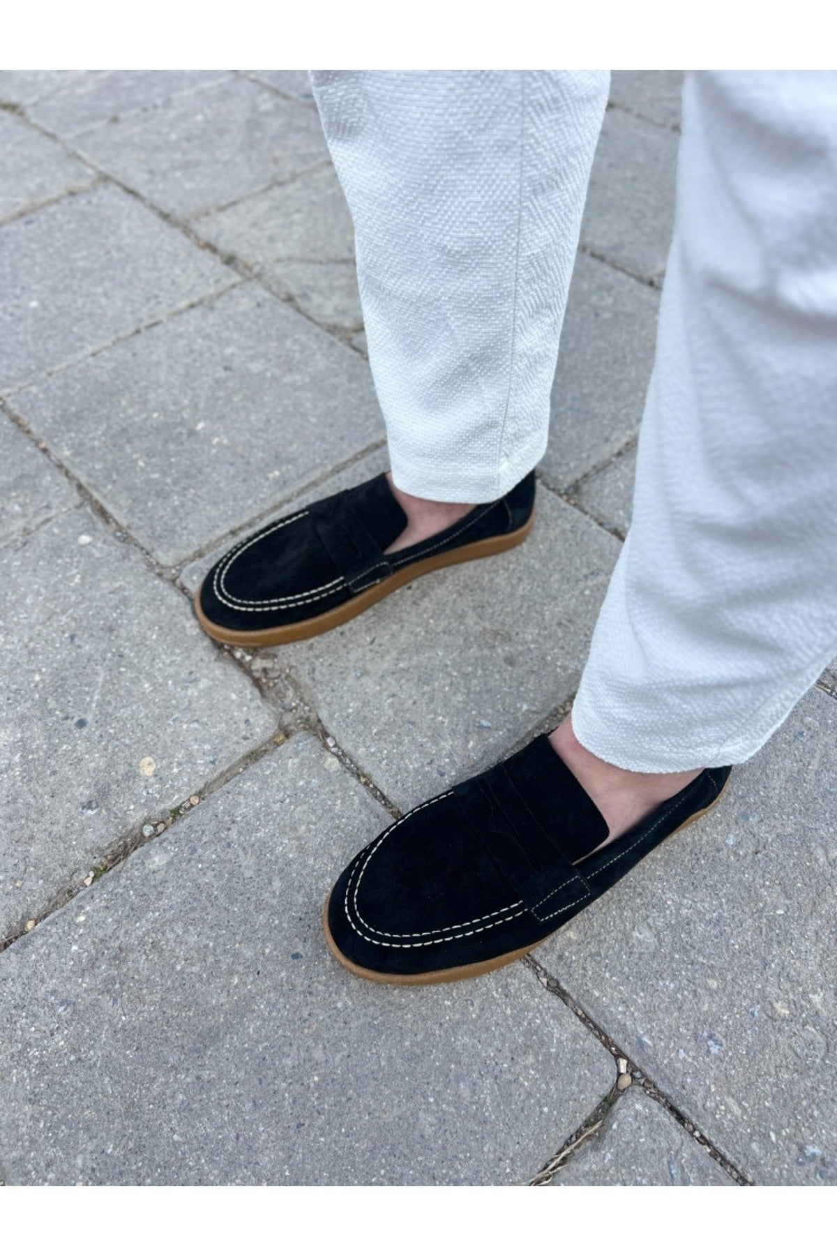 Ember Hakiki Deri Siyah Loafer ayakkabı