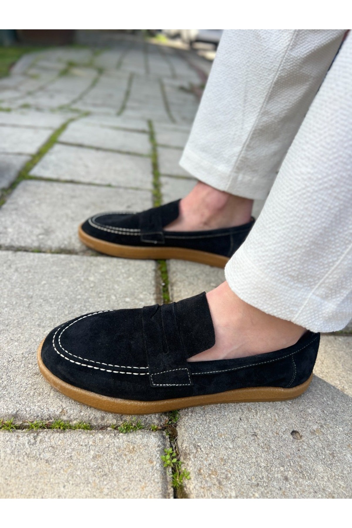 Ember Hakiki Deri Siyah Loafer ayakkabı