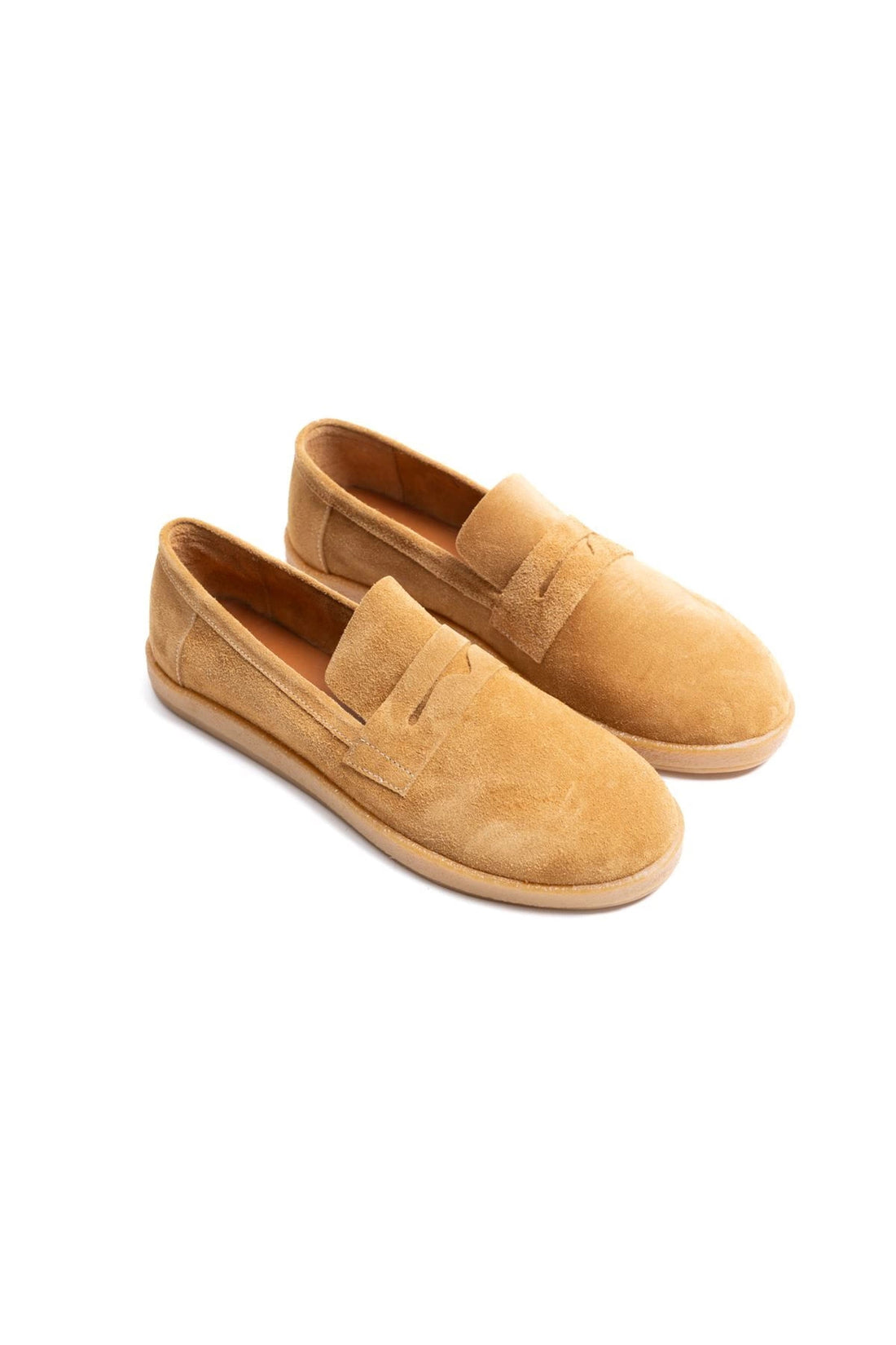 Erkek Hakiki Deri Camel Loafer Kauçuk taban Günlük Ayakkabı