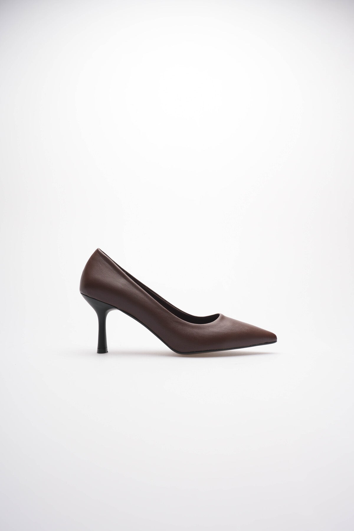 Hakiki Deri Kadın Adal Acı Kahve 11cm Topuklu Stiletto