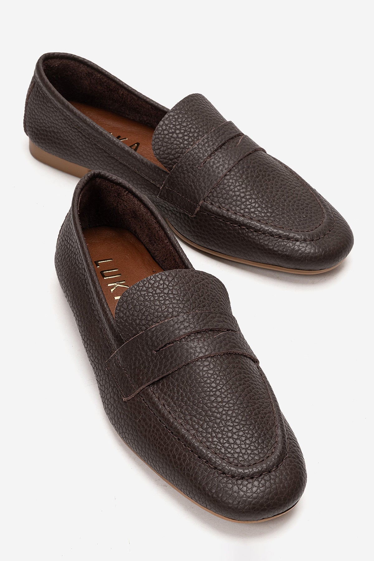 Hakiki Deri Kadın Lucia Acı Kahve Loafer Babet Ayakkabı