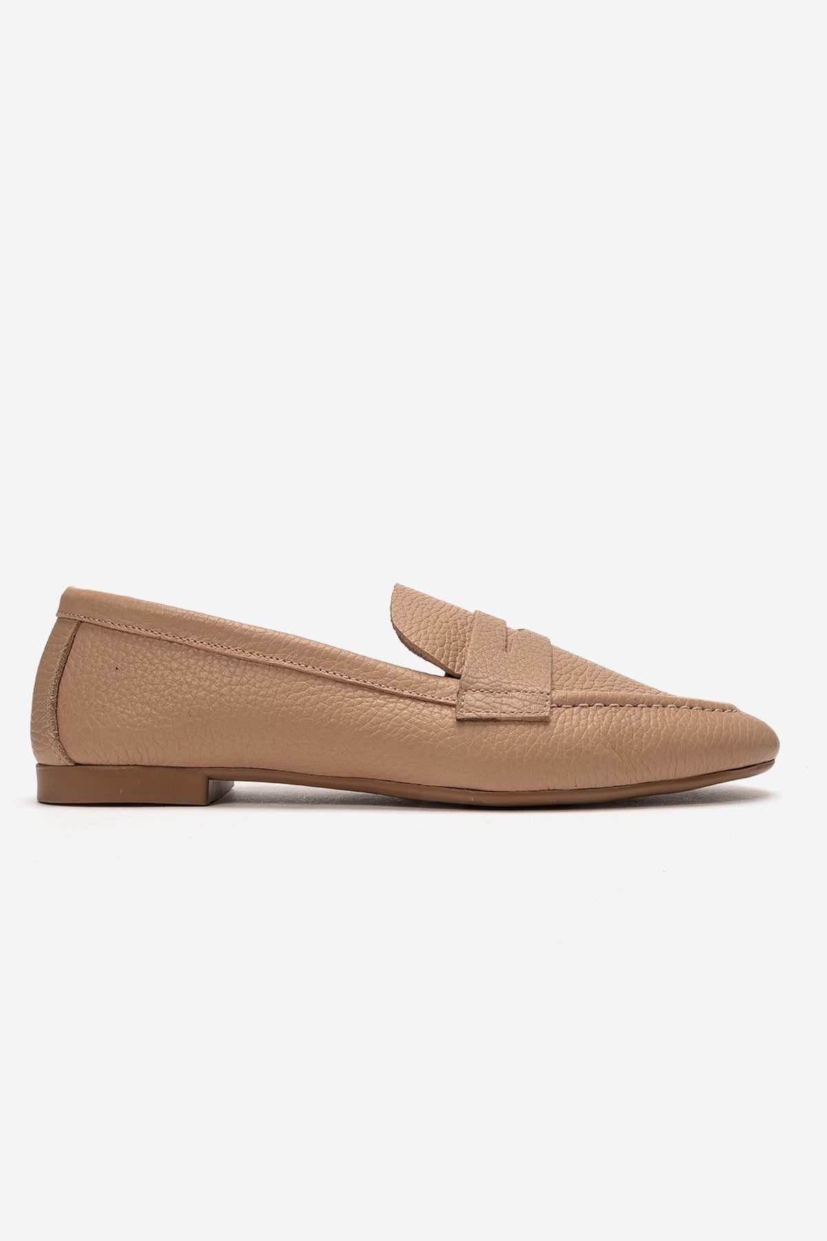 Hakiki Deri Kadın Lucia Nude Loafer Babet Ayakkabı