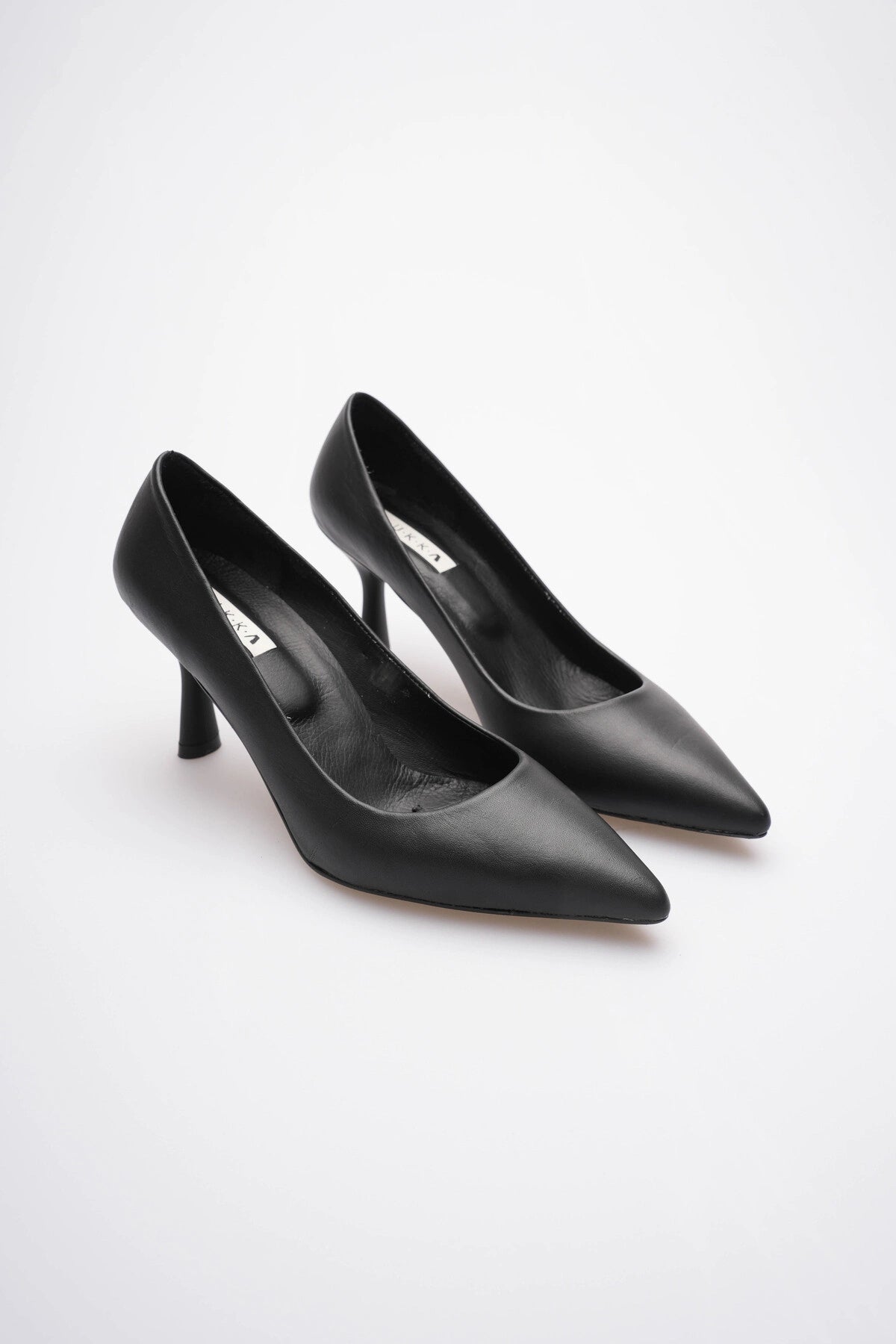Kadın Adal Siyah Hakiki Deri İç Dış 11cm Topuklu Stiletto