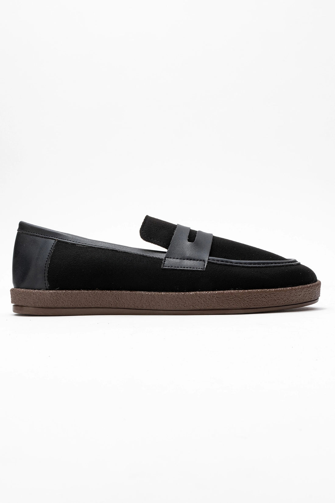 Livya Erkek Siyah Süet Garnili Loafer Ayakkabı