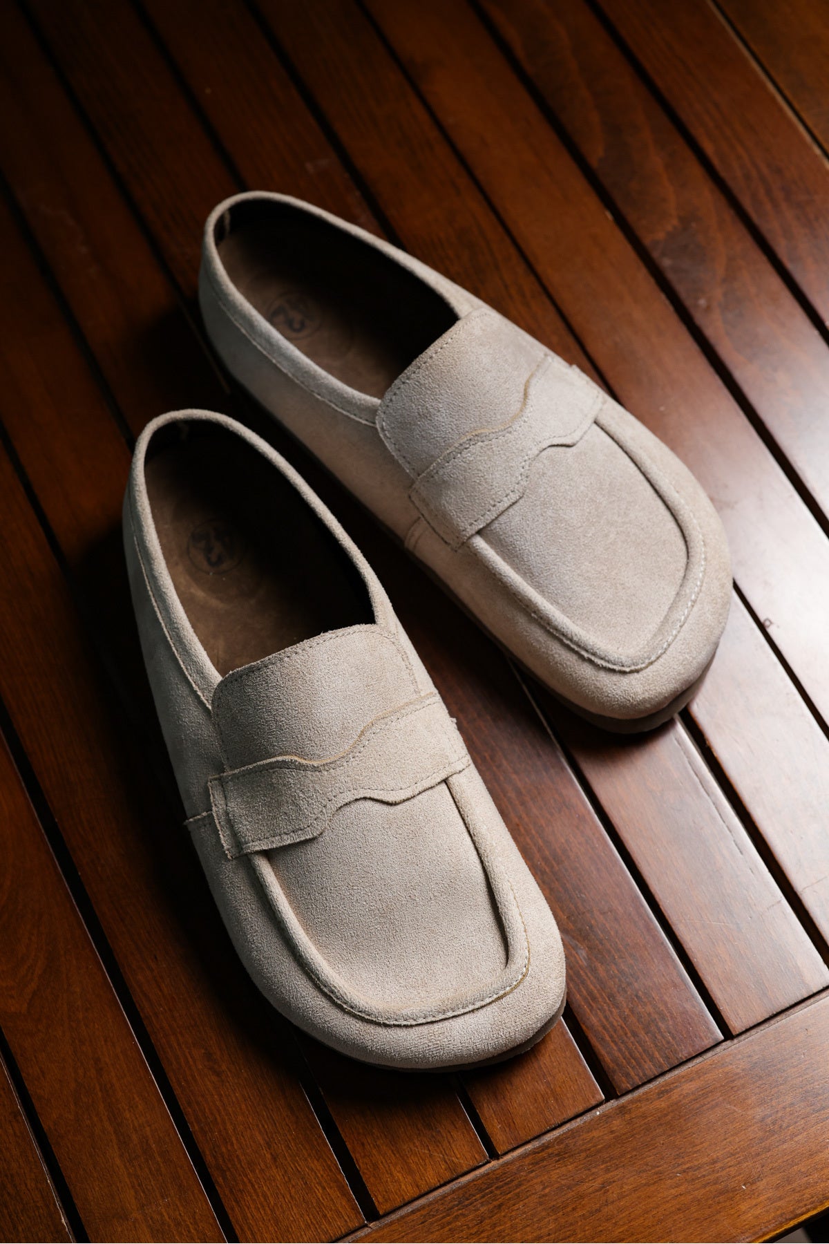 London Erkek Bej Süet Loafer Sabo Loafer Terlik Ayakkabı