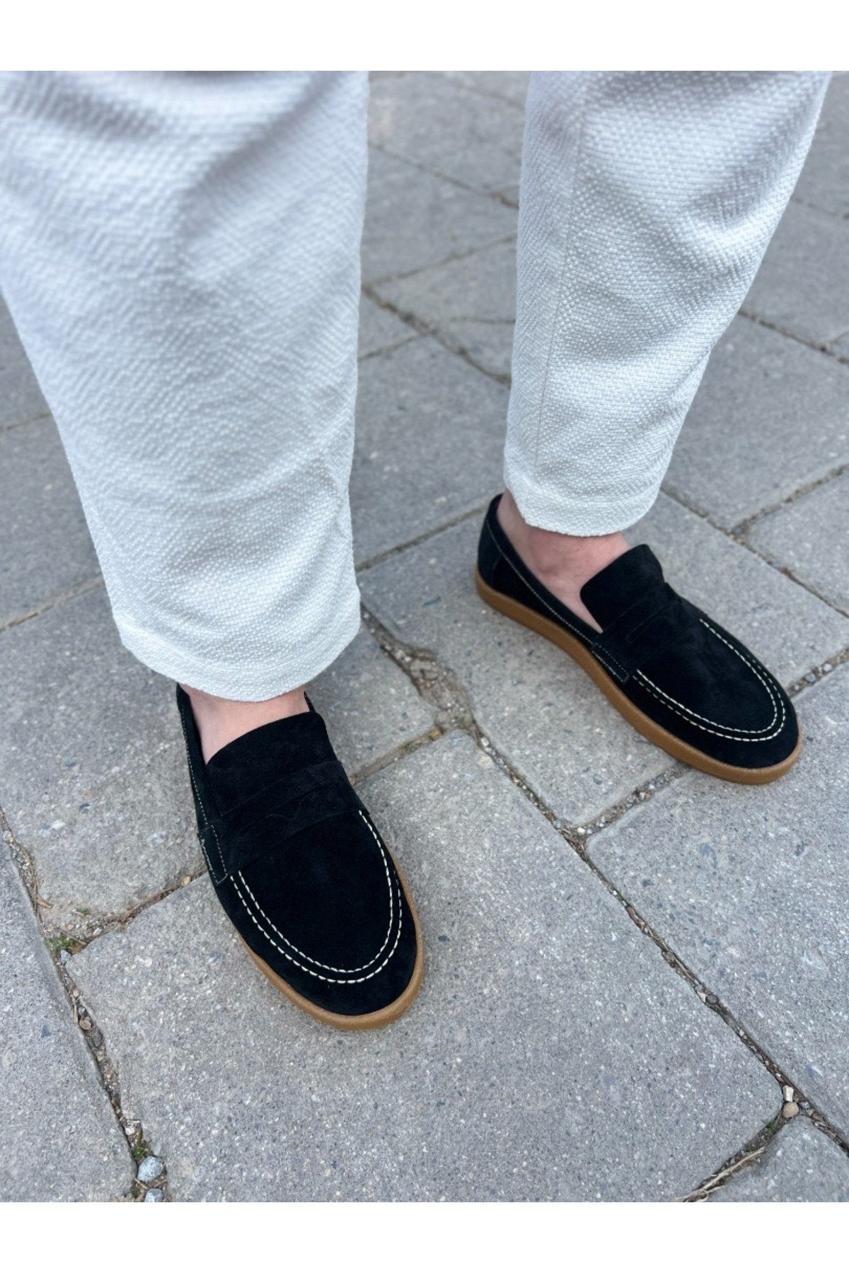 Ember Hakiki Deri Haki Loafer ayakkabı