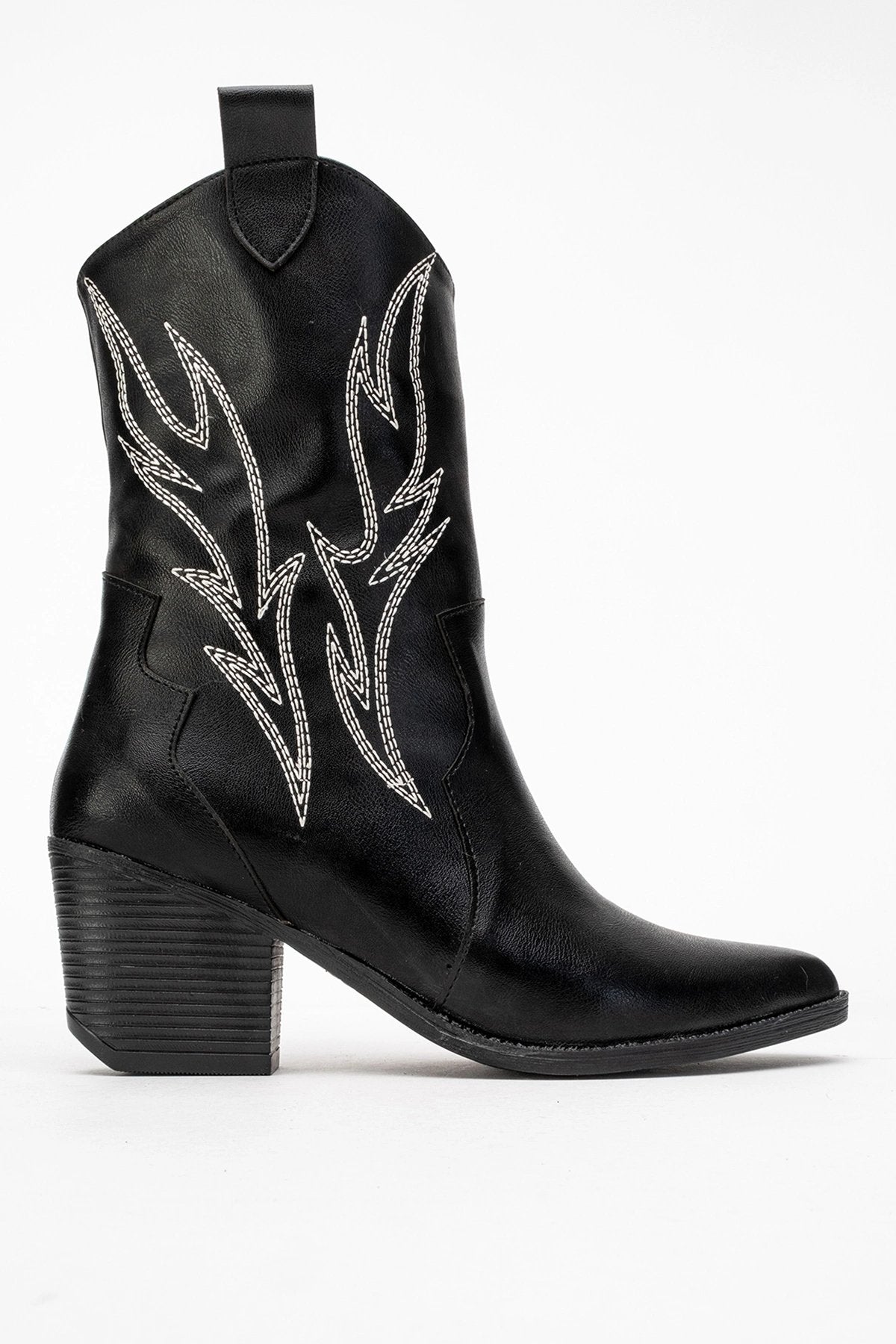Carla Kadın Bej Süet Nakışlı Dallas Western Kovboy Bot