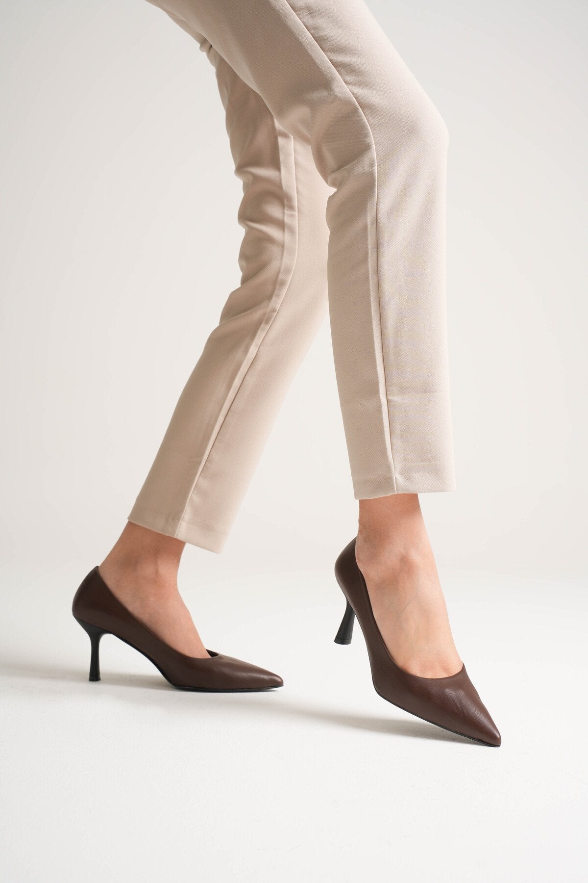 Kadın Adal Kırmızı Hakiki Deri İç Dış 11cm Topuklu Stiletto