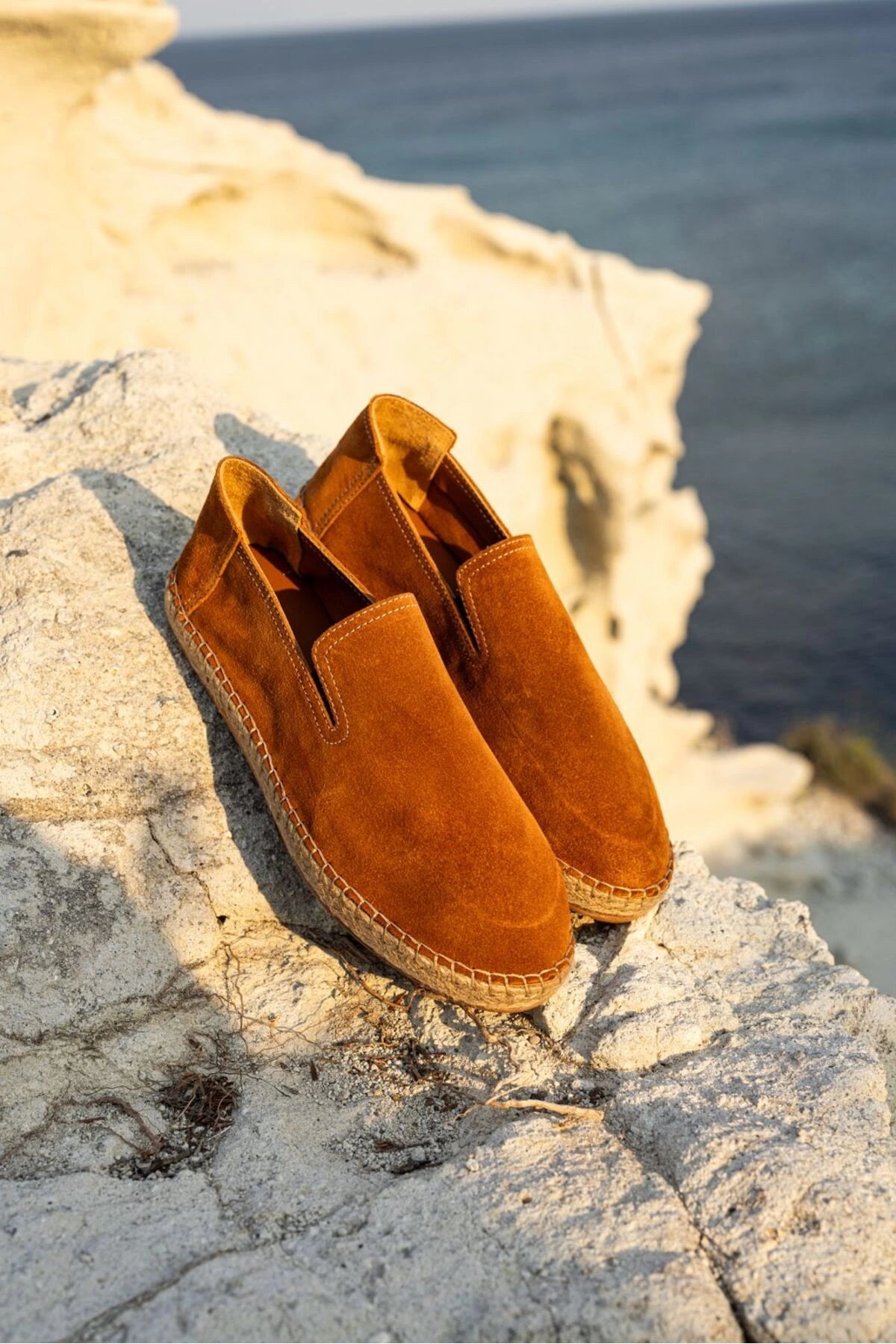 Robert Taba Hakiki Deri El Yapımı Erkek Espadril