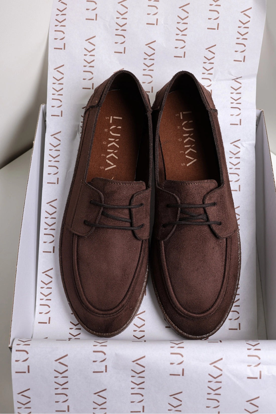 Rosa Erkek Acı Kahve Süet Bağcıklı Loafer Günlük Casual Ayakkabı