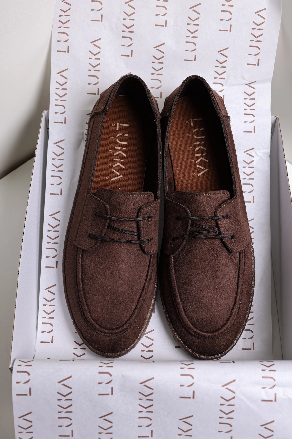 Rosa Erkek Acı Kahve Süet Bağcıklı Loafer Günlük Casual Ayakkabı