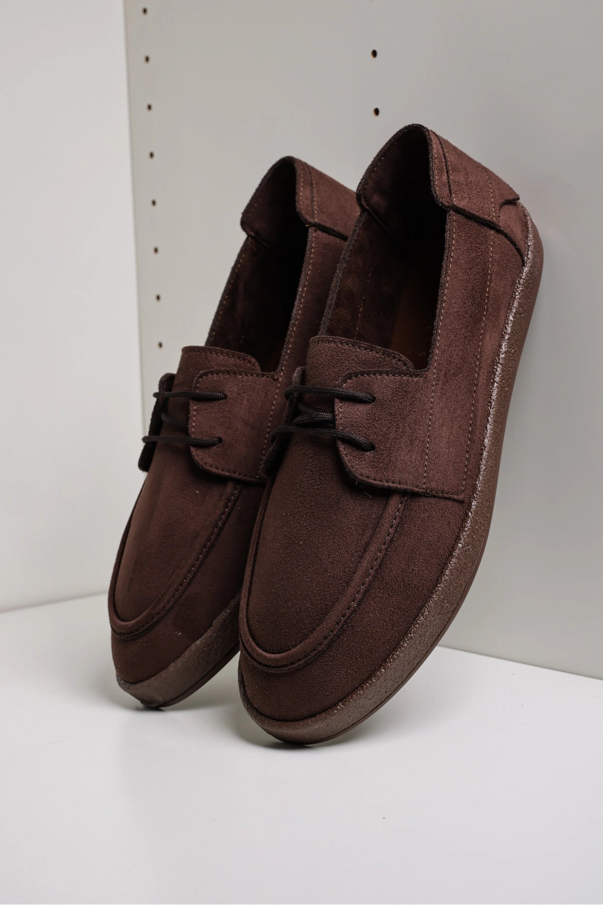 Rosa Erkek Acı Kahve Süet Bağcıklı Loafer Günlük Casual Ayakkabı