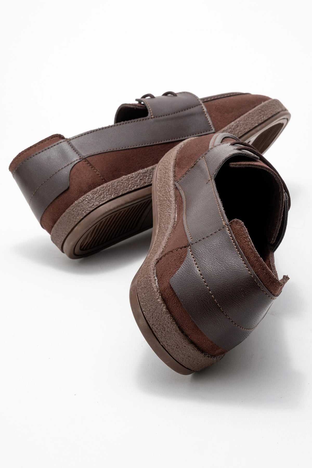 Rosa Erkek Acı Kahve Süet Garnili Bağcıklı Loafer Günlük Casual Ayakkabı