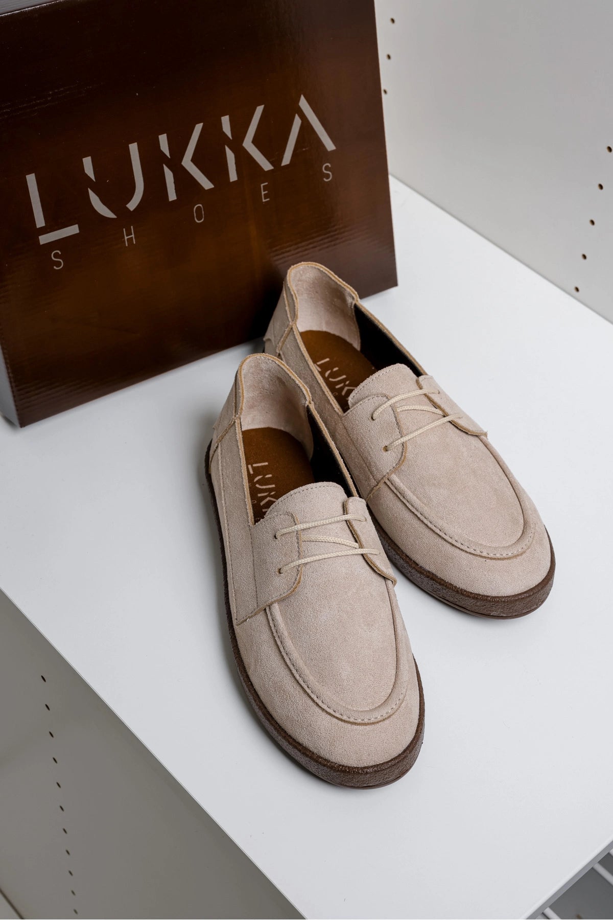 Rosa Erkek Bej Süet Bağcıklı Loafer Günlük Casual Ayakkabı