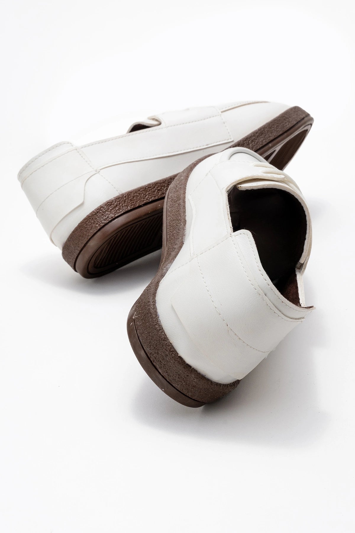 Rosa Erkek Suni Beyaz Deri Bağcıklı Loafer Günlük Casual Ayakkabı
