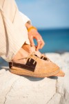Fleur Hakiki Deri Bej Garnili Bağcıklı Espadril Fleur Hakiki Deri Bej Garnili Bağcıklı Espadril