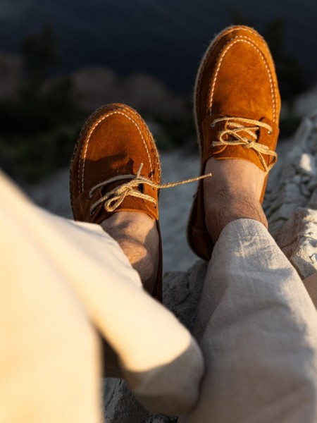 Erkek Hakiki Deri Taba Bağcıklı Espadril Erkek Hakiki Deri Taba Bağcıklı Espadril