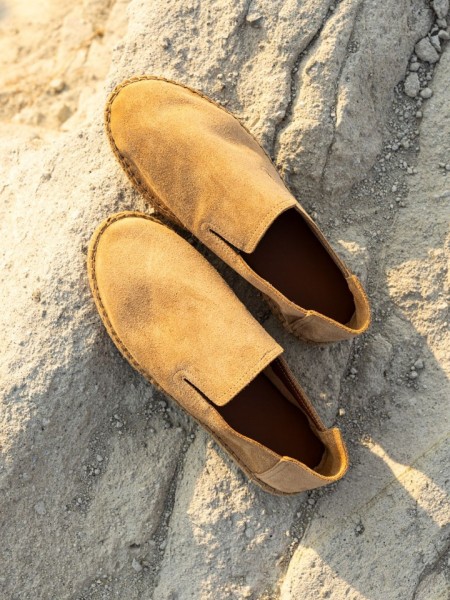 Erkek Hakiki Deri Bej Lastikli Espadril Erkek Hakiki Deri Bej Lastikli Espadril