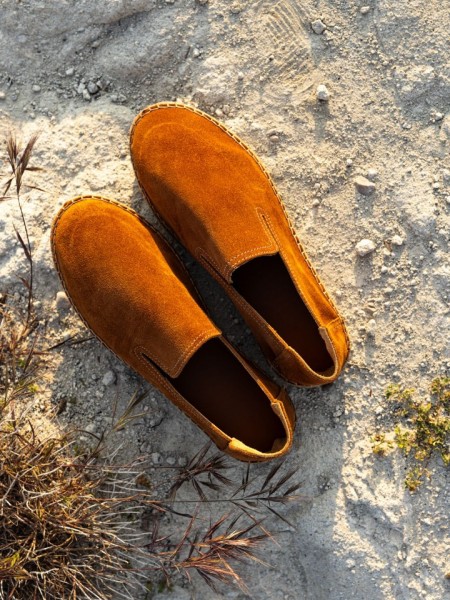Erkek Hakiki Deri Taba Lastikli Espadril Erkek Hakiki Deri Taba Lastikli Espadril