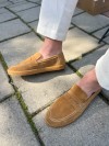 Ember Hakiki Deri Camel Loafer ayakkabı