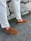 Lotus Erkek Suni Deri Taba Loafer Espadril