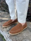 Lotus Erkek Suni Deri Taba Loafer Espadril